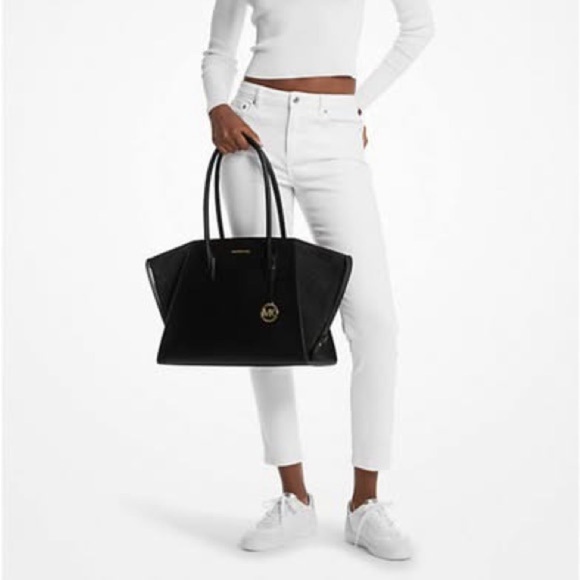 Michael Kors Avril XL Black tote BNWT, large purse, black leather purse, design - Picture 4 of 11